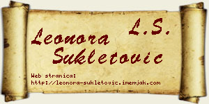 Leonora Šukletović vizit kartica